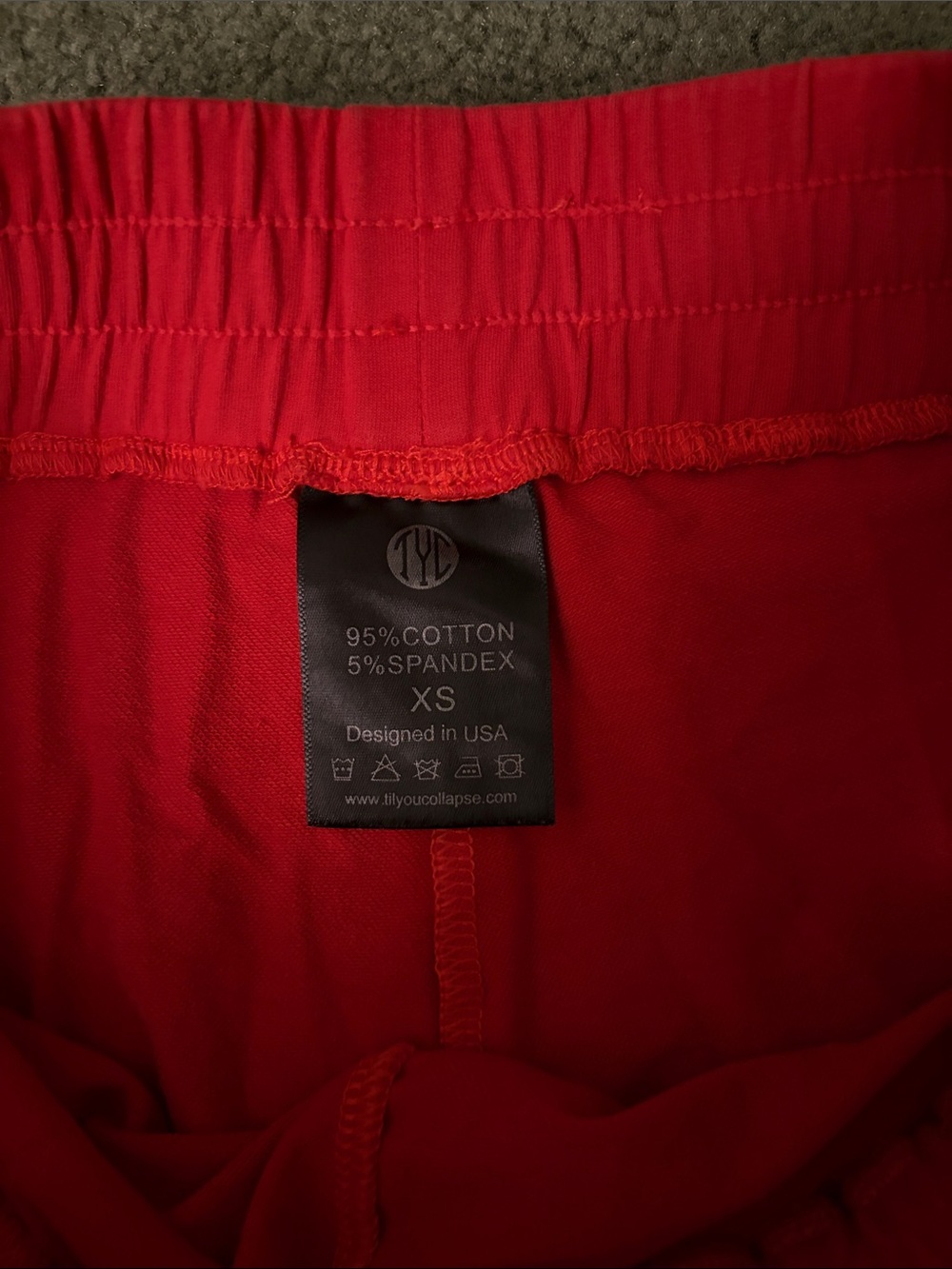 Til You Collapse Red High Waisted Lounge Shorts - Picture 4 of 5